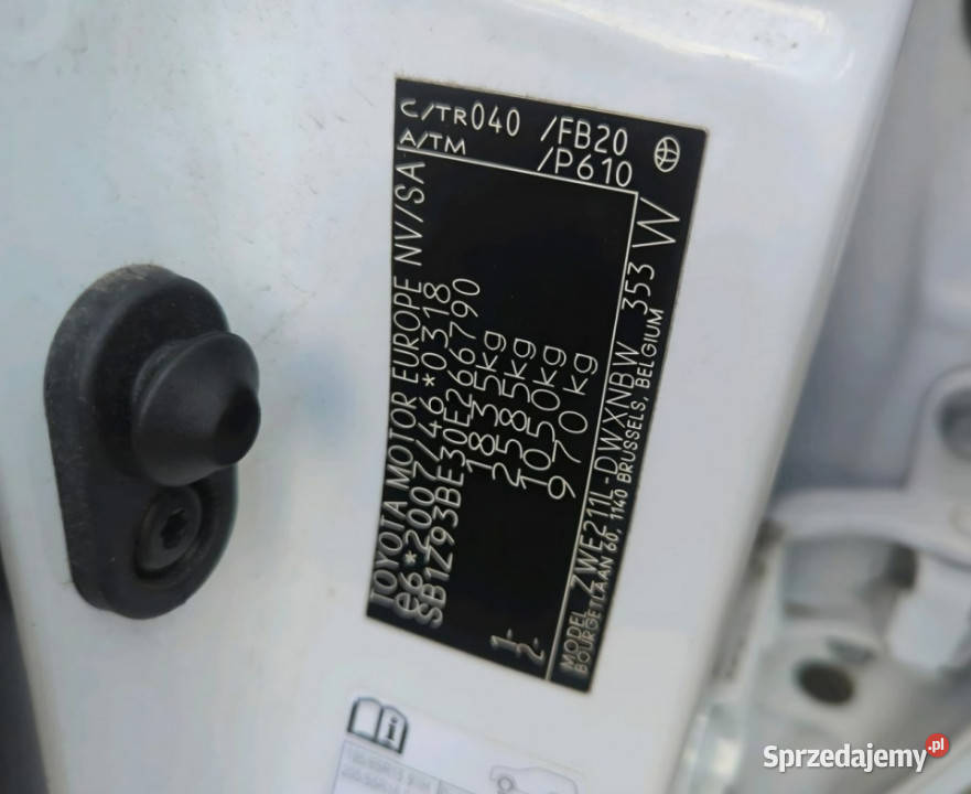 Toyota Corolla 22r Salon Polska 18 HYBRID 1wł z wspomaganie kierownicy Białystok