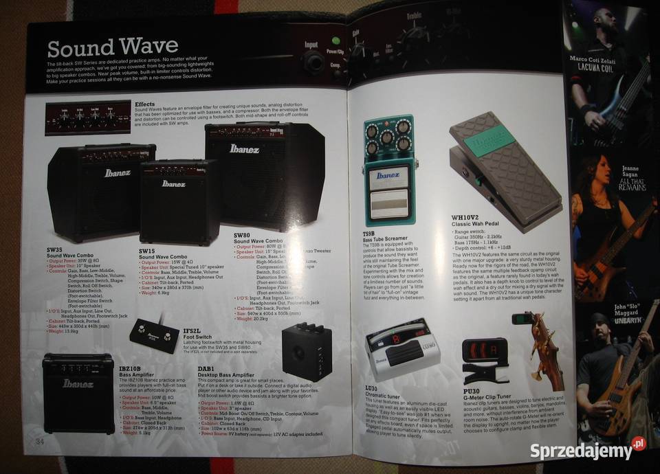 Ibanez 2012 Bass Guitar katalog gitar basowych pomorskie Kępice