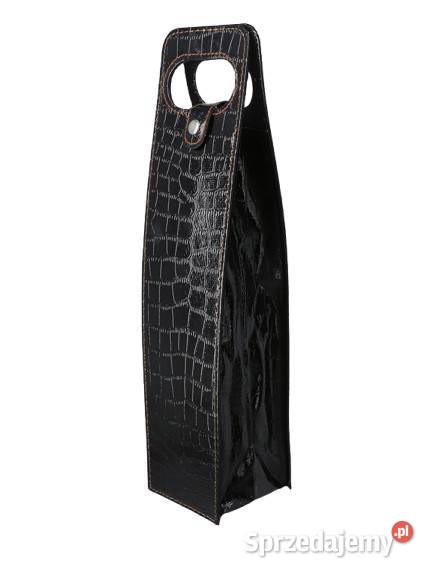 Elegancka Czarna Torba na Wino Prezentowa