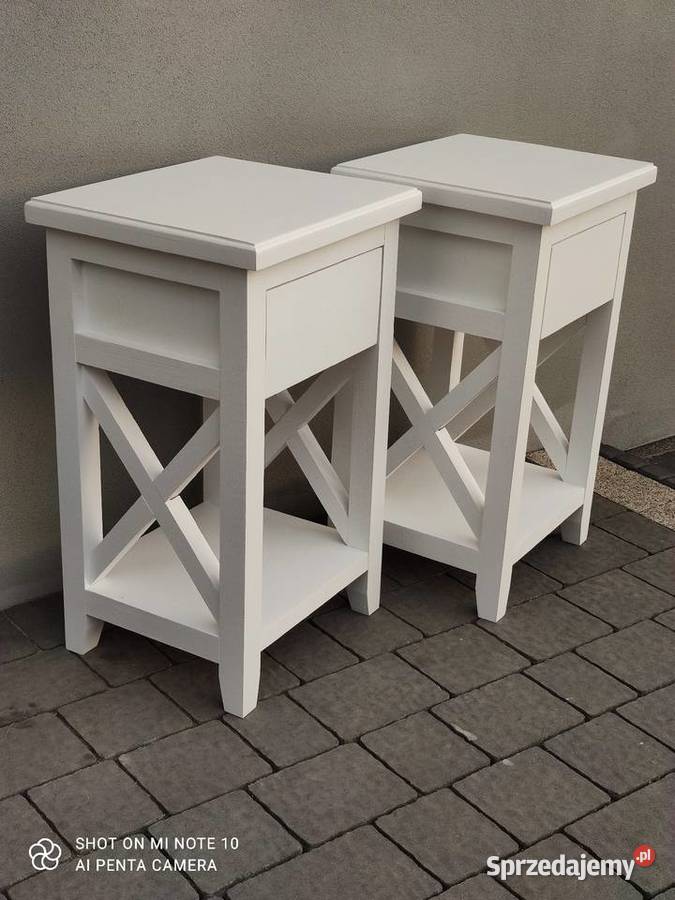 Stoloki nocne styl prowansalski łódzkie Łobudzice