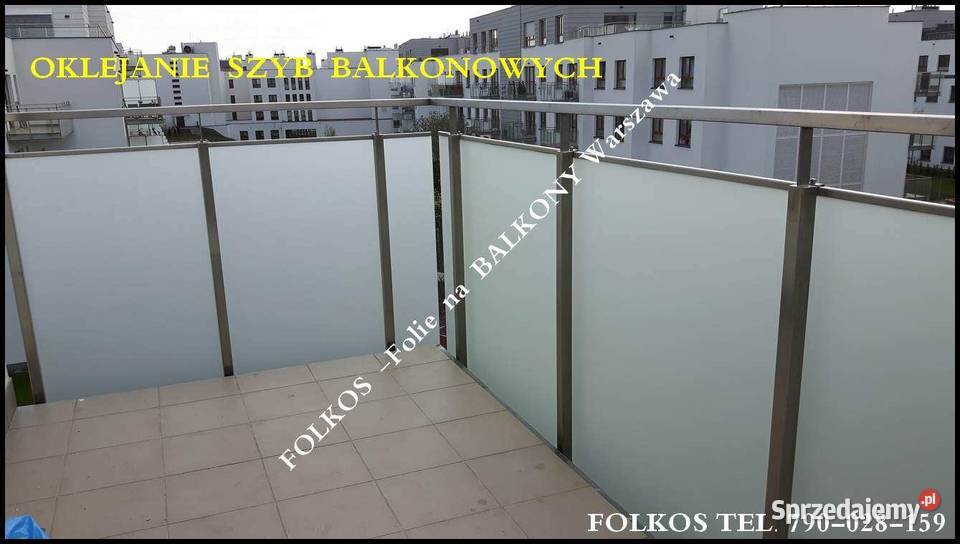 Oklejamy balkony folią Warszawa Usługa oklejania Pozostałe sprzedam