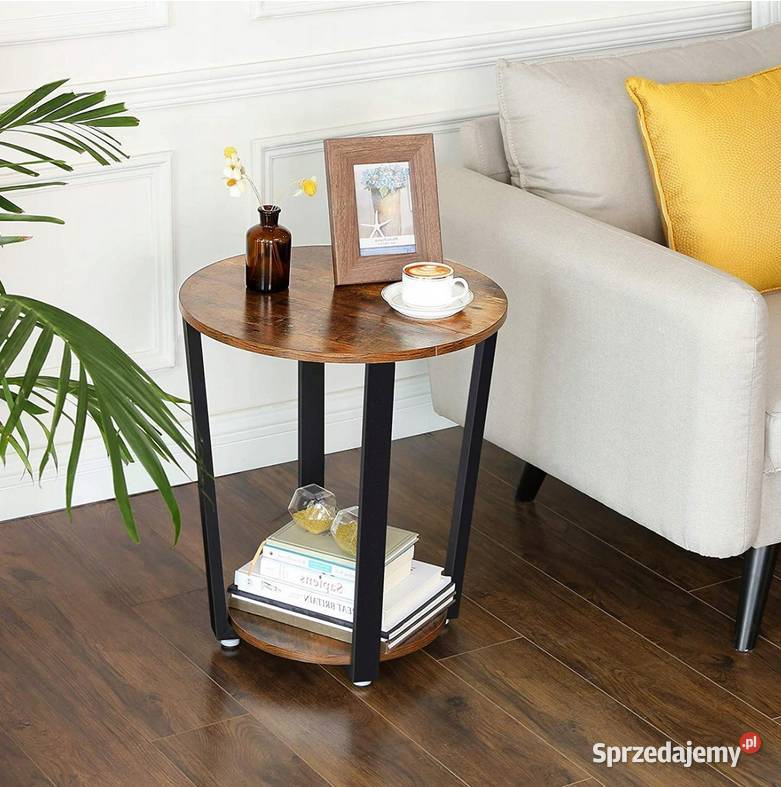 Ława stolik okrągły kawowy drewniany metalowy 50 Stoły, krzesła, biurka Choroszcz