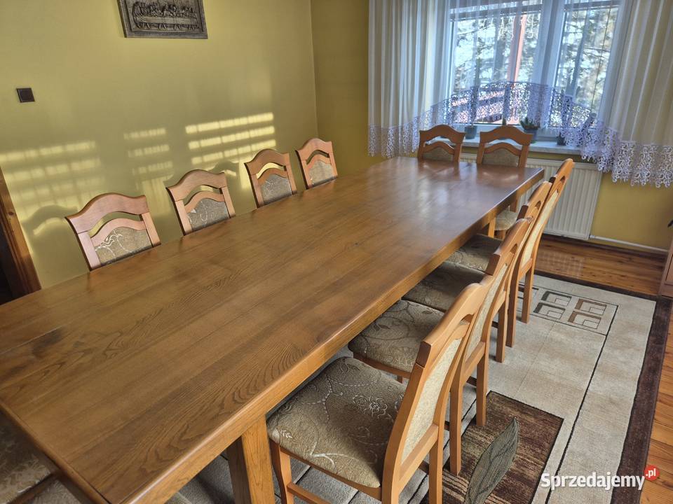 Stół z litego dębu 110300 Grubość 5 300cm Meble sprzedam