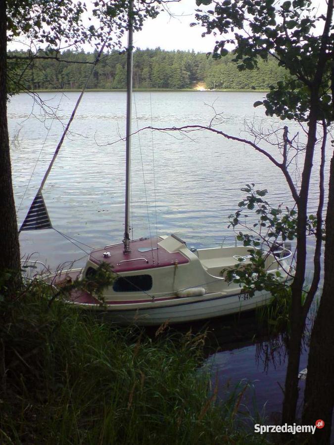 Jacht żaglowy KORMORAN łódź kabinowa przyczepa podlaskie Augustów