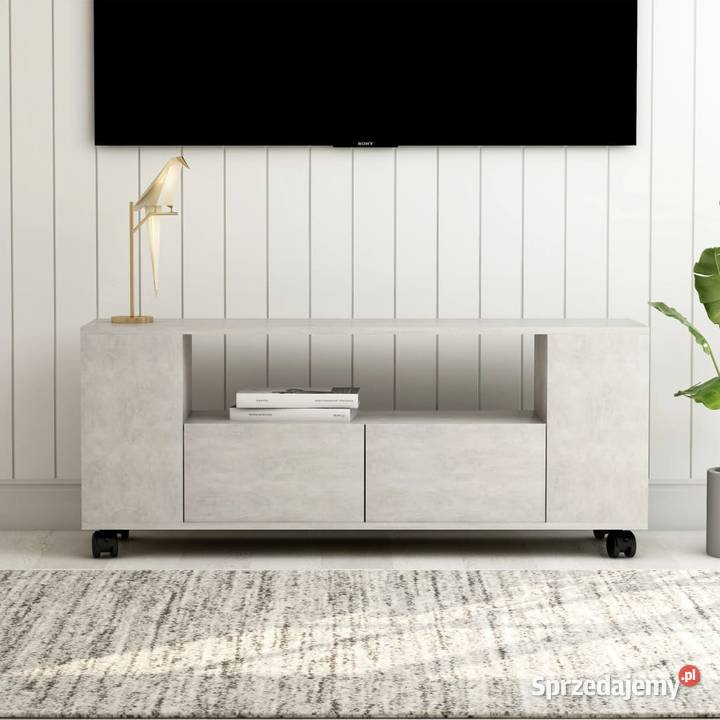 vidaXL Szafka pod TV, szarość betonu, 120x35x48 cm