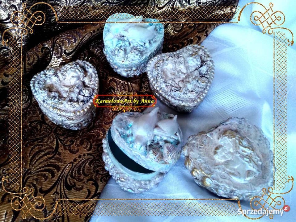 Szkatułka serduszko pudełko mixedmedia mazowieckie Warszawa