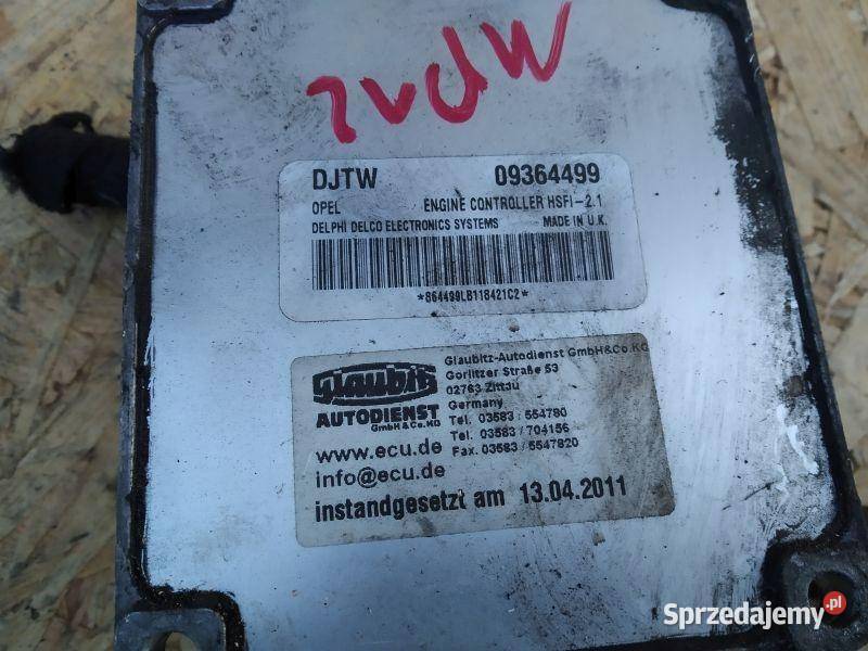 STEROWNIK SILNIKA KOMPUTER OPEL DJTW 09364499 Gliwice