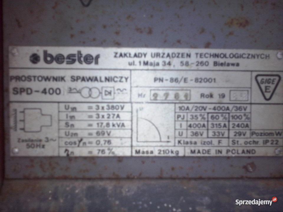 Spawarka bester SPD 400 Rybnik