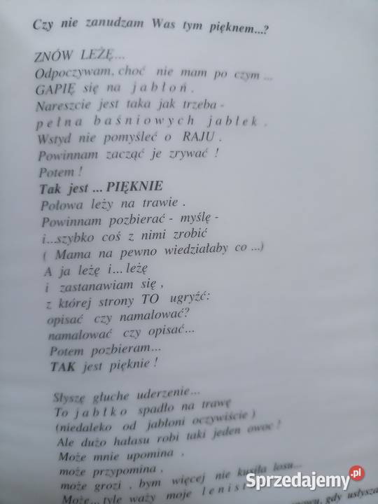 A jabłoń ciągle tam stoi Zalewska wiersze poezje Warszawa