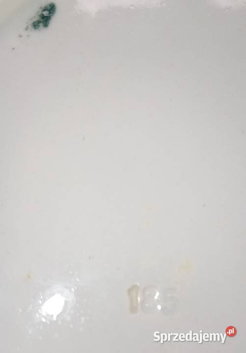 Talerz z wzorem kwitnących maków Majolika Porcelana i szkło Koźminek