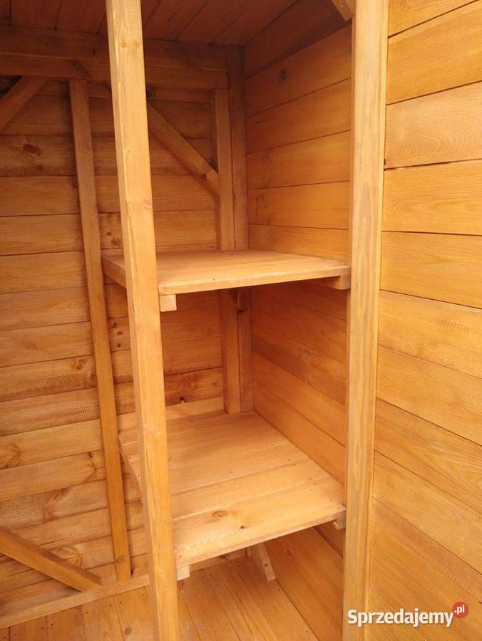 Szafa ogrodowa drewniana boazeria drzwi Kalety