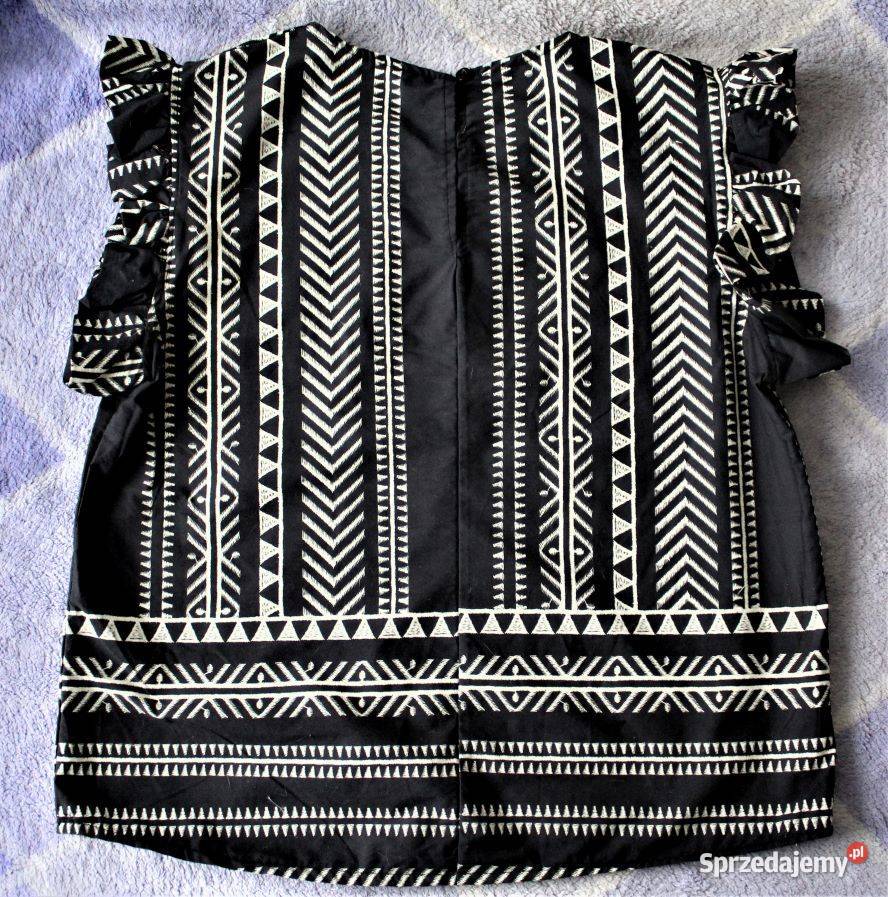 bluzka satynowa z printem Blue Royal Warszawa