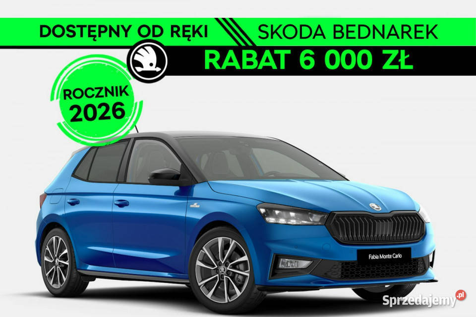 koda Fabia Monte Carlo 15 TSI 150 DSG Dostępny wspomaganie kierownicy Fabia Łódź sprzedam