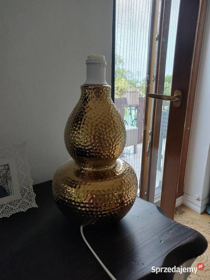 Podstawa lampy ceramiczna złota styl indyjski Lampy stołowe i nocne Legnica