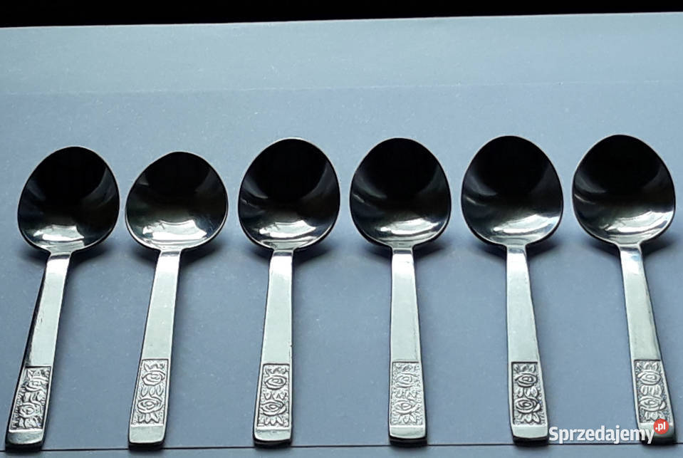 Łyżeczki do herbaty 3 RÓŻE Gerlach sztućce PRL śląskie Dąbrowa Górnicza sprzedam