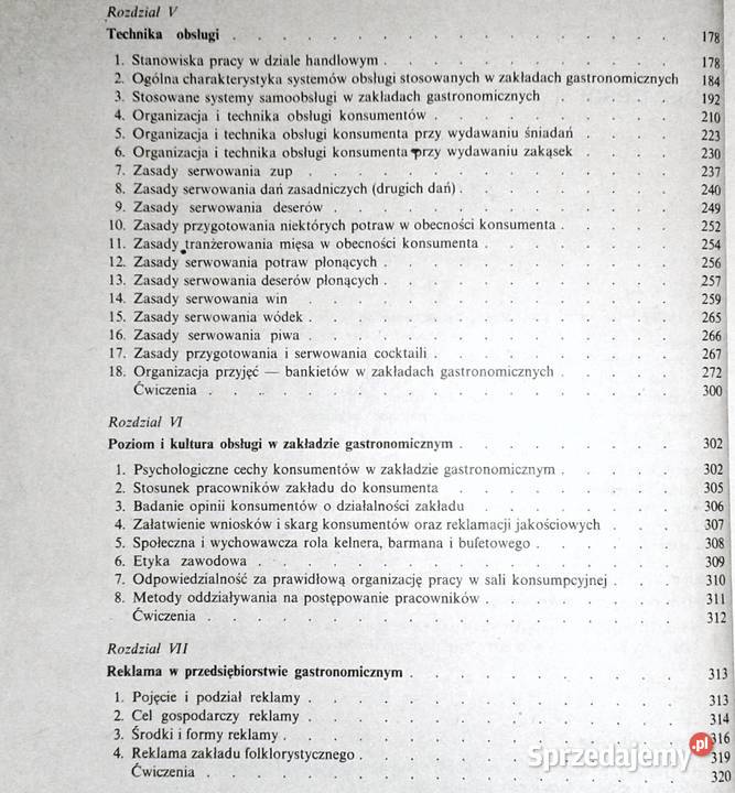 Organizacja i technika usług gastronomicznych R sprzedam