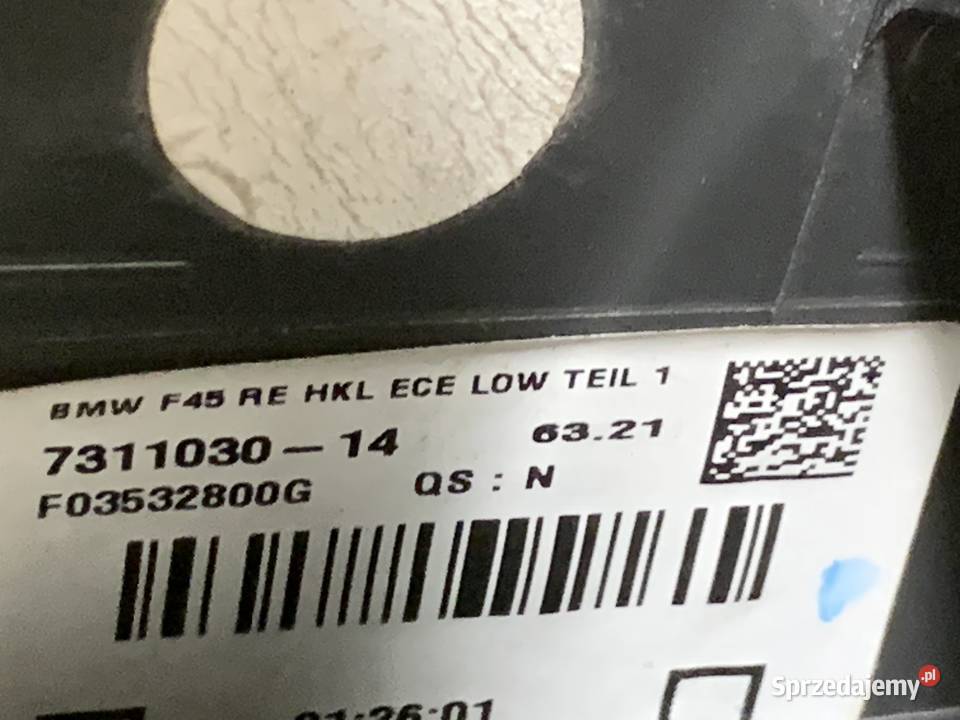 LAMPA PRAWA TYŁ W KLAPĘ BMW F45 7311032 Barwałd Dolny sprzedam