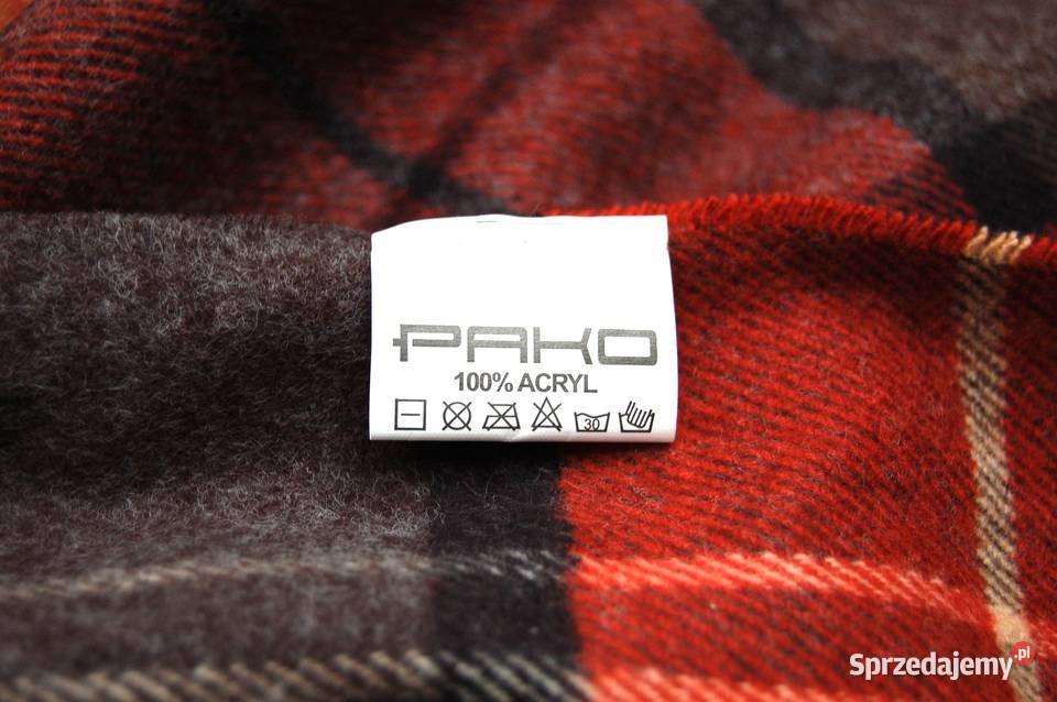Szalik męski Pako Jeans akryl kratka rudy brąz Lublin