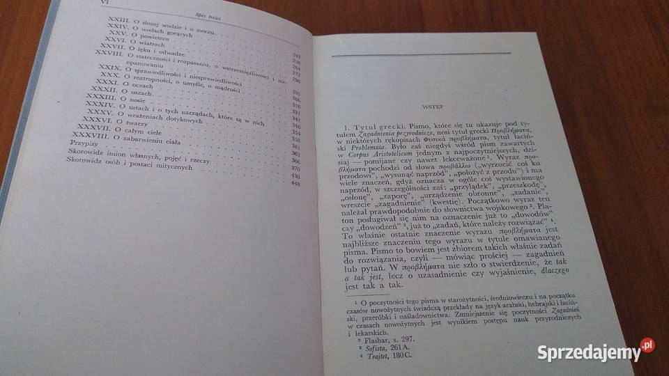 Zagadnienia przyrodnicze Arystoteles Biblioteka Gdańsk sprzedam
