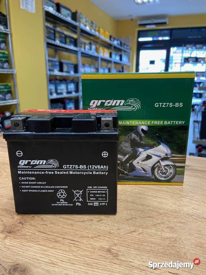 Akumulator motocyklowy GROM GTZ7SBS YTZ7SBS 12V Motoryzacja kujawsko-pomorskie Bydgoszcz