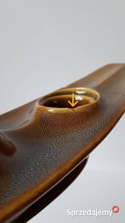 Świecznik Janusz Mirostowice porcelit PRL Dąbrowa Górnicza