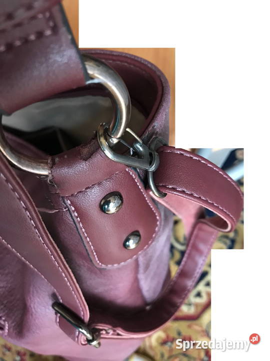 Elegancka torebka damska na ramie kolor bordo Dla kobiet lubuskie Zbąszynek