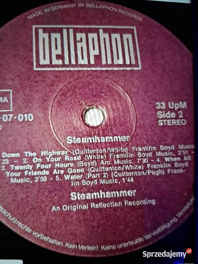 Archiwum blues rocka STEAMHAMMER Steamhammer 1 płyta Rzeszów