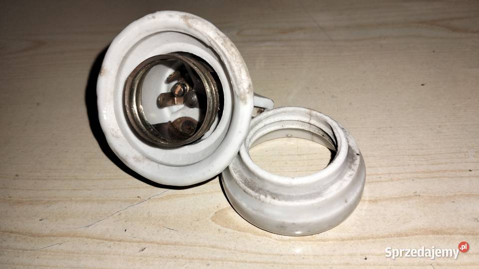 Porcelanowa oprawka żarówki E27 zabytkowa retro Warszawa