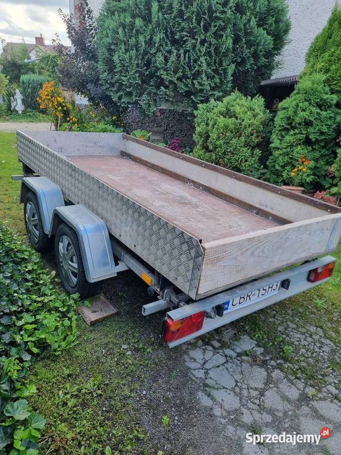Przyczepa dwuosiowa 2019r 305x125 aluminiowa Jabłonowo Pomorskie sprzedam