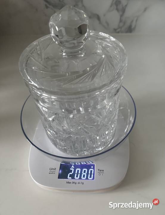 Bombonierka duża kryształ z lat 50tych Antyki