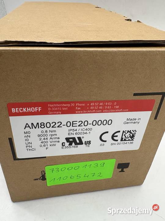 Beckhoff AM80220E200000 Servomotor Warszawa sprzedam