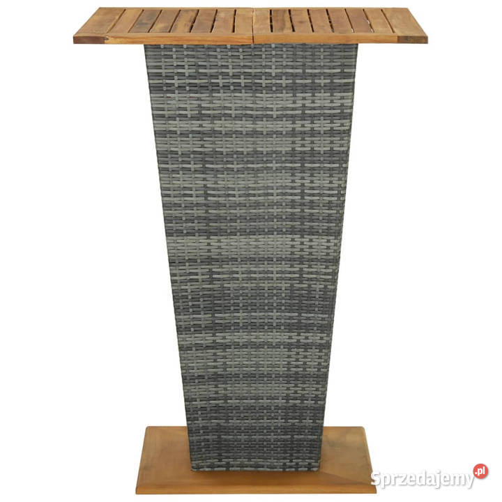 Stolik barowy szary 80x80x110 rattan PE i lita mazowieckie sprzedam