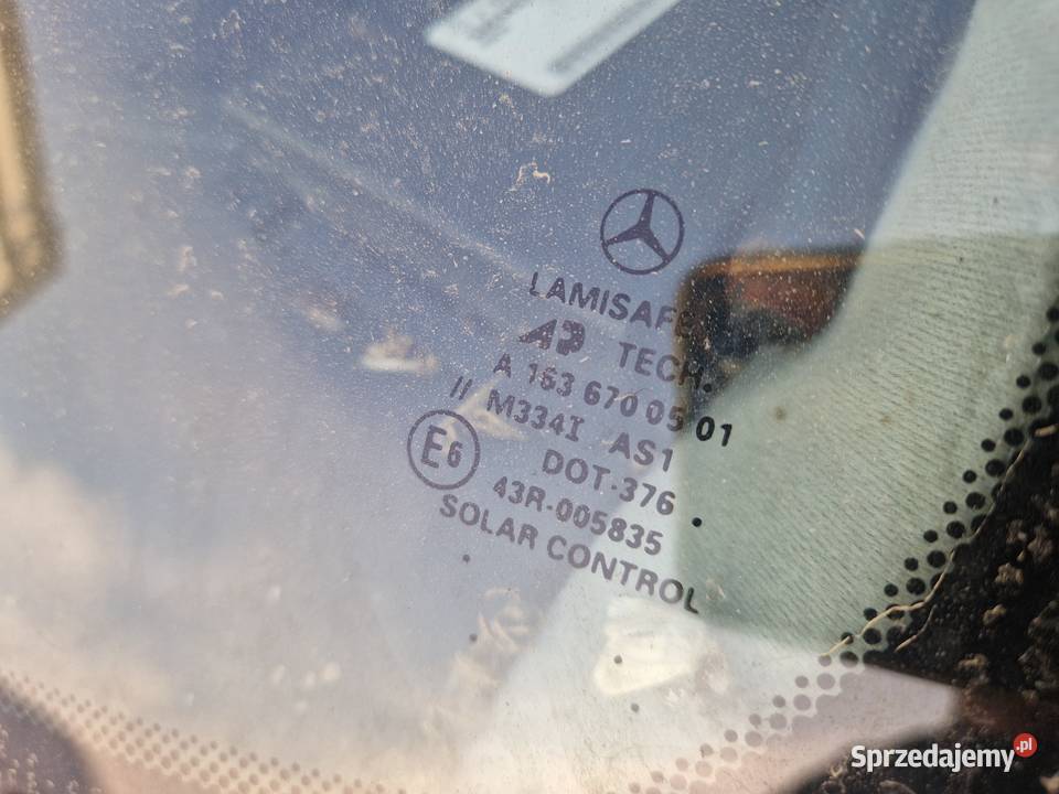 Szyba przednia Mercedes W163 ML Oryginał Lubań