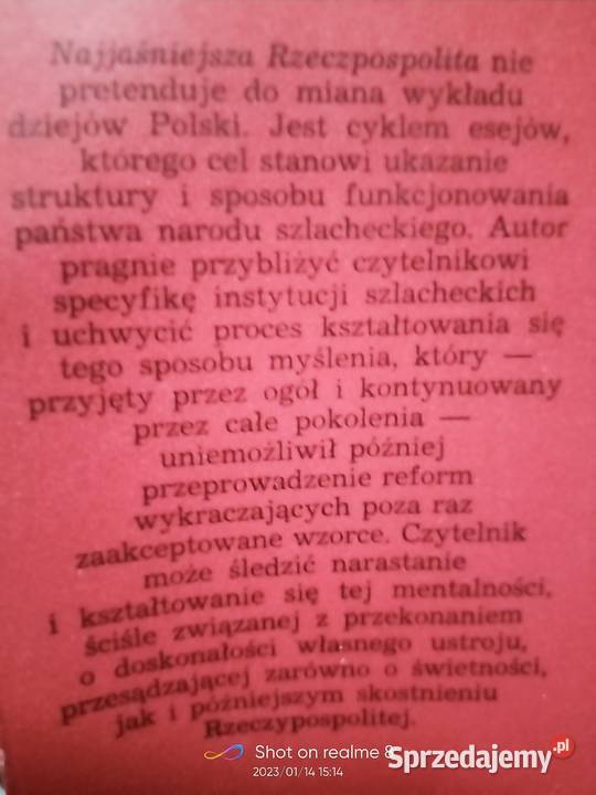 Najjaśniejsza Rzeczpospolita szkice z Polski sprzedam