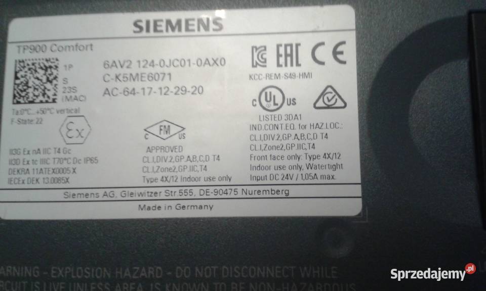 Siemens TP900 Comfort śląskie Skoczów