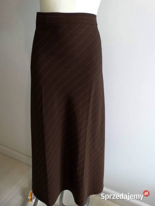 Spódnica Długa Maxi Trapezowa Modny Czekoladowy Łomża