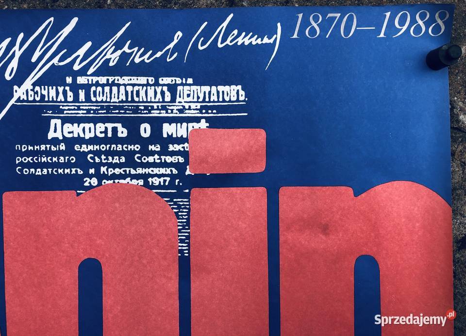 Plakat Lenin sprzedam