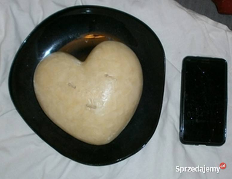 Świeca Dekoracyjna Serce 3 Knoty Wegańska Kraków