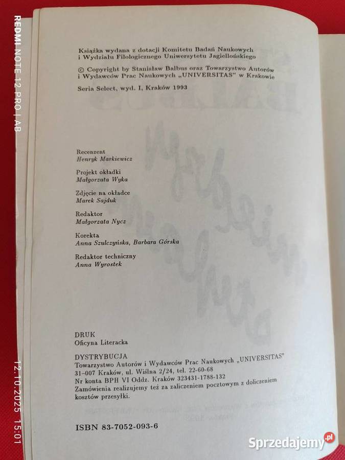 Między stylami Stanisław Balbus Katowice sprzedam