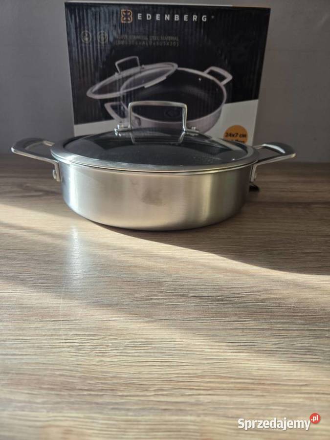 Niski garnek Edenberg EB14921 z pokrywką 28 l Drwalew