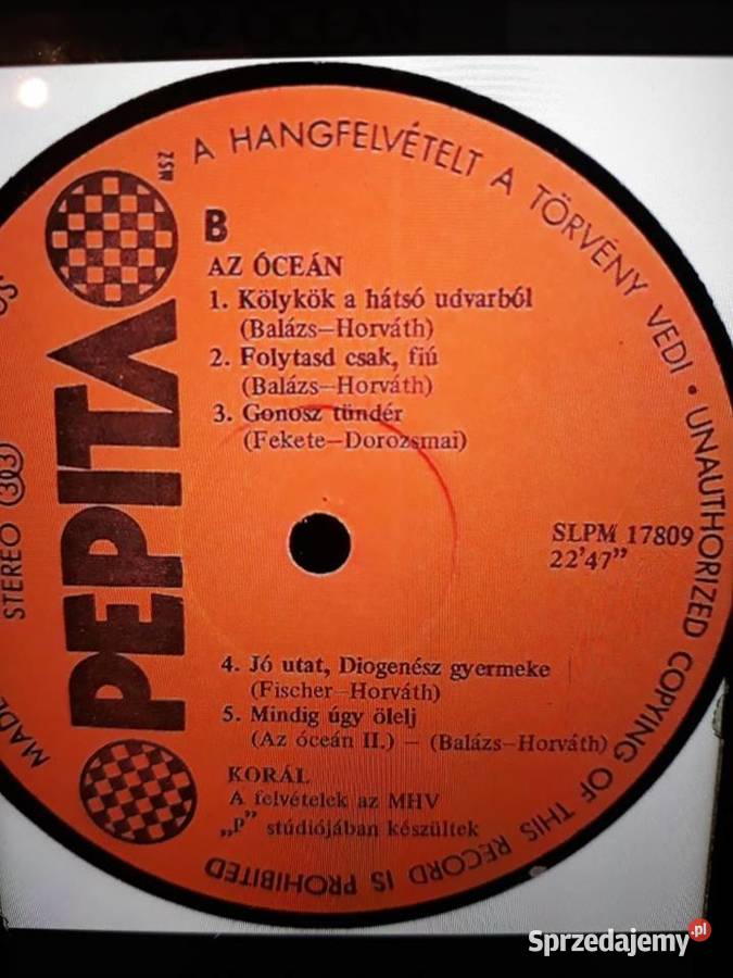 Archiwum węgierskiego rocka KORAL Az Ocean 1984 Rzeszów