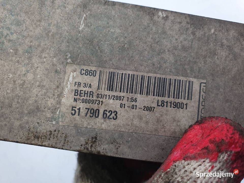 INTERCOOLER PEUGEOT BIPPER 51790623 osobowe Lipno