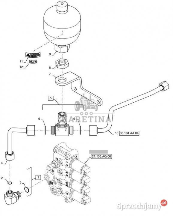 Holland T6090 Hydroakumulator 075l 87730802 Pozostałe Jastrzębniki