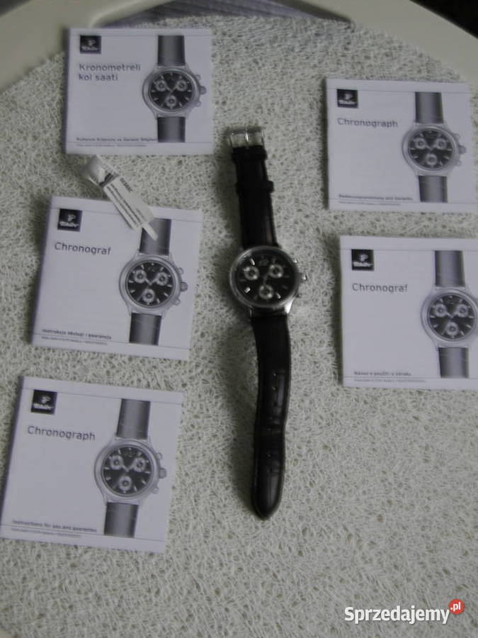 Zegarek Chronograf ze stoperem skórzany pasek Warszawa