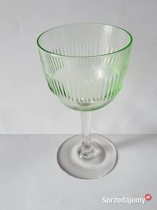 Kieliszki uranowe ładny szlif Gdańsk sprzedam