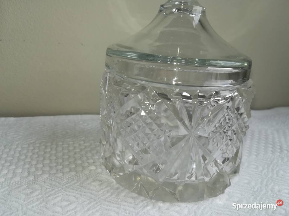 puzderko kryształowe z pokrywką kryształ cudo na przezroczysty Ceramika i szkło Gdańsk