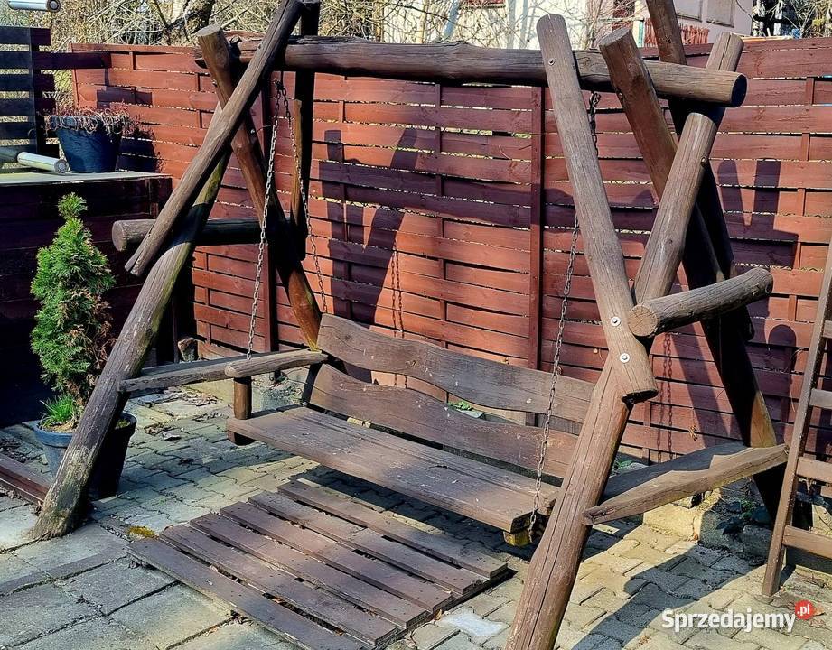 Huśtawka z bali drewno Zabrze