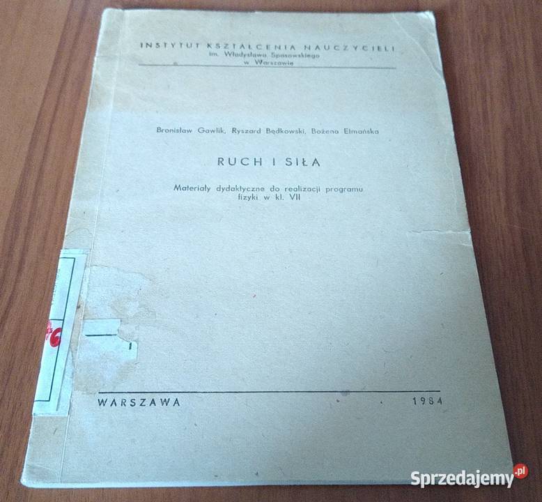 Ruch i siła materiały dydaktyczne fizyki VII fizyka Podręczniki Gdańsk