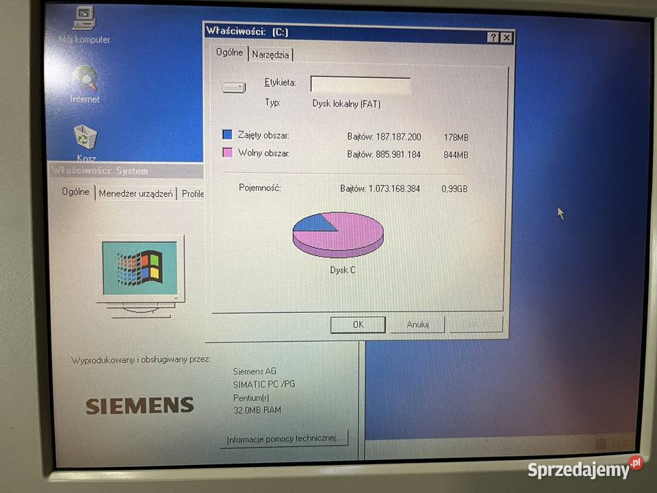 Zabytkowy laptop Siemens Simatic PG 720 P