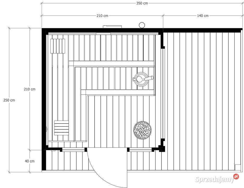 Sauna ogrodowa JARVI 350 x 250 DOSTAWA W śląskie